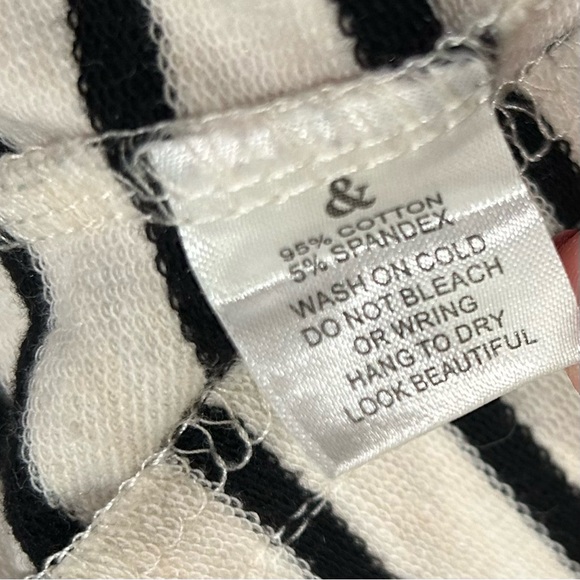 Ampersand Ave & Striped Double Hooded Sweatshirt Zipper Cotton Hoodie Size XS - Picture 5 of 7